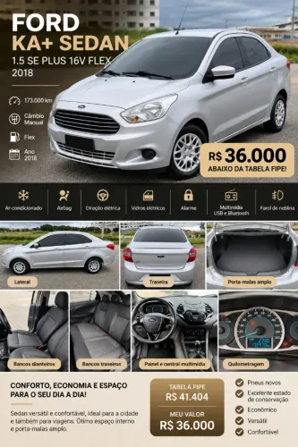 Ford KA+ Sedan 1.5 16V Flex 4P 2018