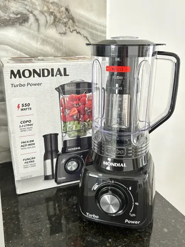 Liquidificador Mondial Turbo Power L-99 FB 500W 2,2L Novo - Com Filtro - Entrega Grátis