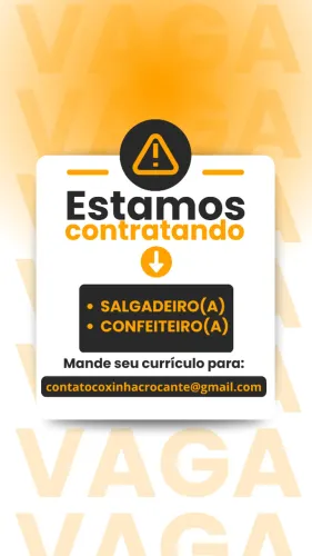 Estamos Contratando Salgadeiro(a) e Confeiteiro(a)