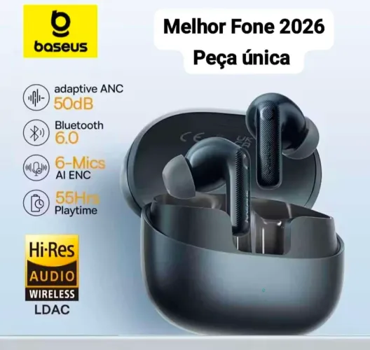 Fone de Ouvido Baseus Bluetooth 6.0 ANC