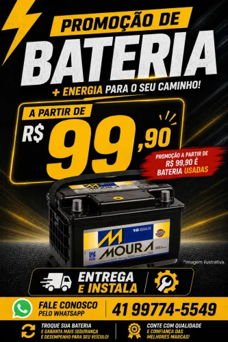 Bateria de carro - Disk Baterias Curitiba- fazemos socorro de baterias