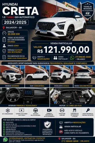 Hyundai Creta Limited 1.0 TB 12V Flex AUT 2025