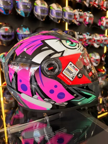 Capacete Ls2 FF358 Tribal Fúcsia 