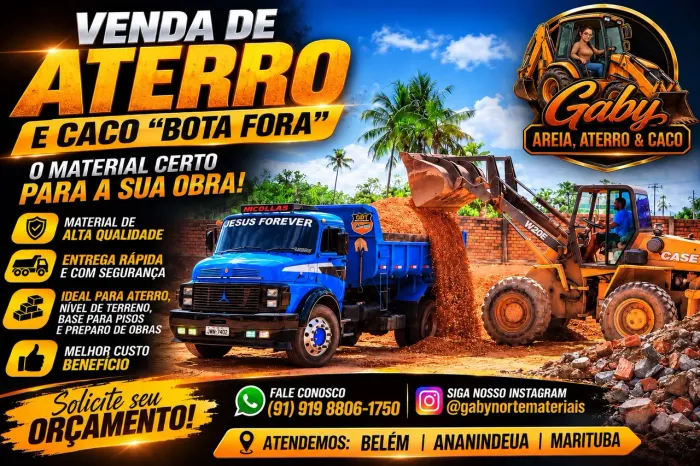 ATERRO, CACO, SEIXO E AREIA