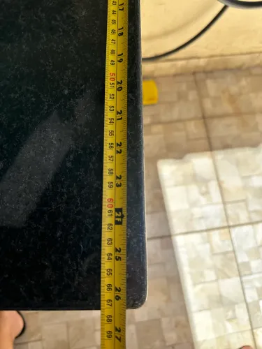 Bancada tampo de granito preto São Gabriel 