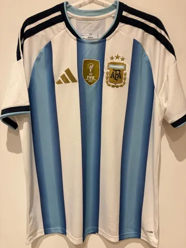 Camisa Argentina 2024 Adidas Campeã Mundial 3 Estrelas Original L
