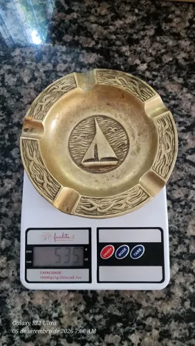 CINZEIRO NÁUTICO EM BRONZE - VINTAGE COLECIONÁVEL