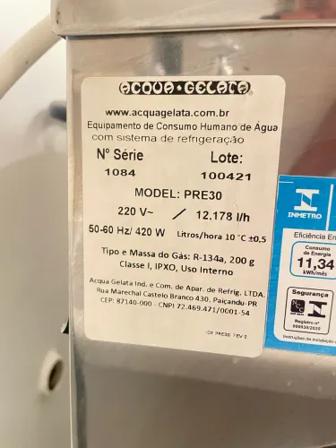 Bebedouro industrial 30L - Acua Gelata