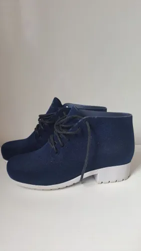 Bota camurça azul marinho estilo Melissa Stellar 37