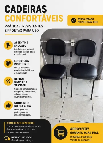 Cadeiras confortáveis estofado