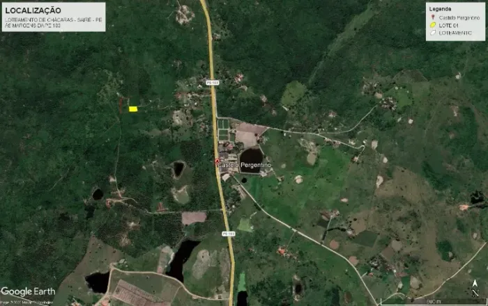 Terreno de 1400m² para Chácara em Sairé-PE