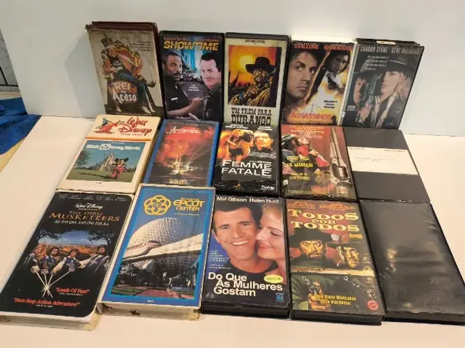 Lote Fitas VHS Raras - Filmes Clássicos, Colecionáveis e Disney (15 Unidades) NO ESTADO