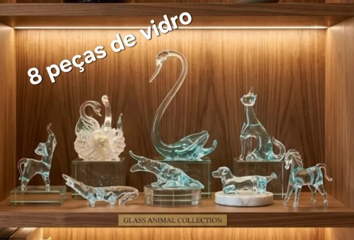 Lote de enfeites de vidro