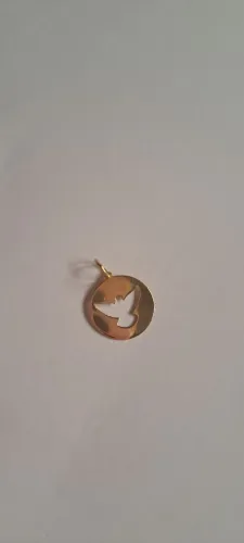 Pingente Espírito santo de ouro na chapa