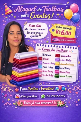 Alugo toalhas de mesa quadrada e para mesa tampão meu ZAP *