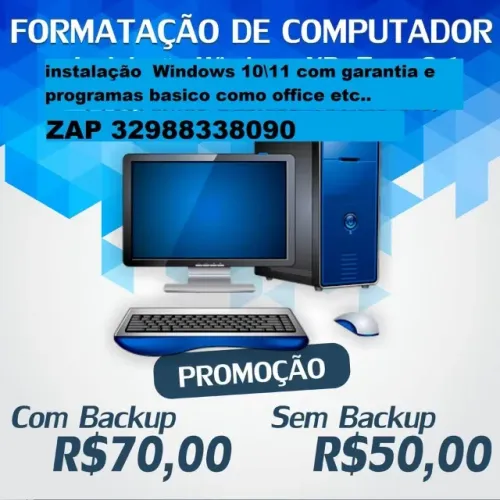 Formatação e Limpeza Instalação de Windows/Linux e remoção de vírus