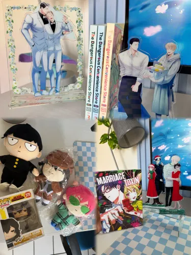 Conjunto colecionáveis animes, mangas, pelúcias