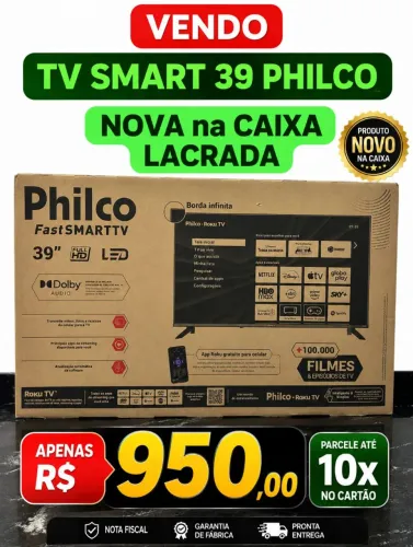 Smart TV 39" Philco Full HD, nova na caixa com garantia