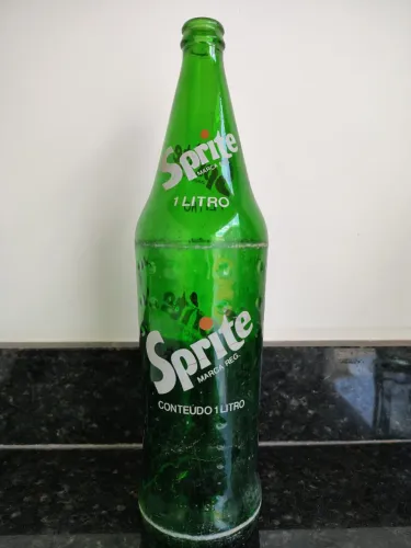 Garrafa Sprite 1L Vintage - Vidro Antigo (Anos 80)
