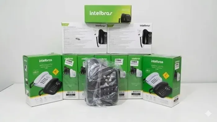 Kit Com 12 Telefones Intelbras Com Fio Tc 500 Preto