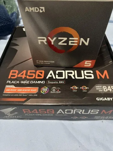 Kit AM4 - B450M Aorus M / Ryzen 5 3600x / 16gb (2x8) - 3600mhz Asgard CL18