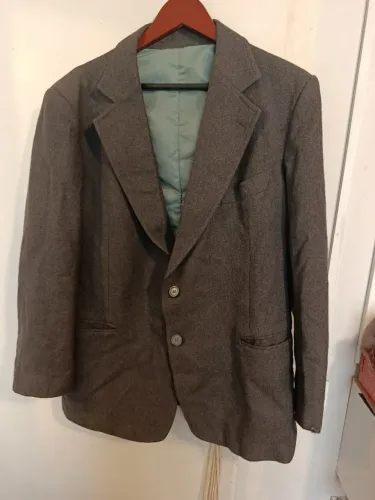 Blazer de lã cinza