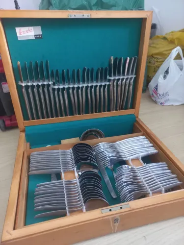Faqueiro Inox 101 peças Hércules 1972