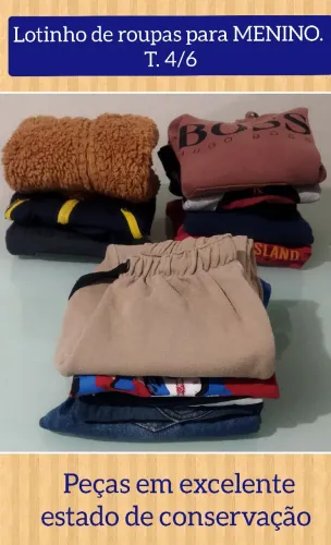 Roupas de menino T. 4/6. LOTINHO em excelente estado de conservação. 