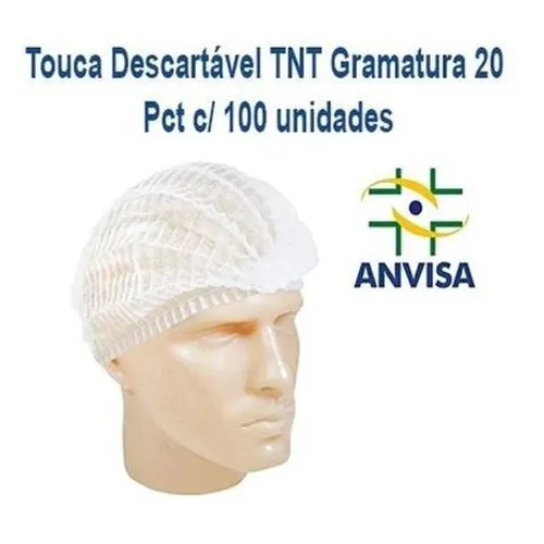 Touca descartavel talge pacote com 100
