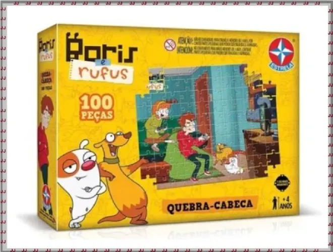 Quebra cabeça Boris e Rufus 100 peças