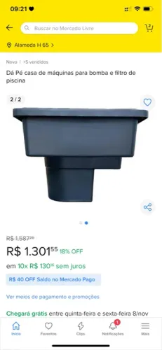 Caixa d'água para bomba e filtro de piscina - Dá Pé