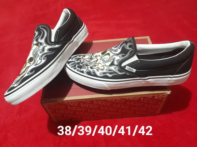 Tênis Vans Slip On Flame Skull - Novo 38/39/40/42