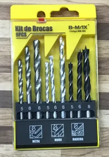 Kit de Broca B-Max BM-365 com 9pçs