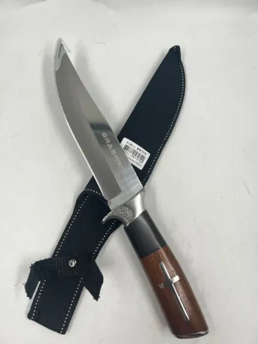 Faca churrasco ca;a e pesca BW7179 aço inox 420cc  Comprimento total: 30,2cm