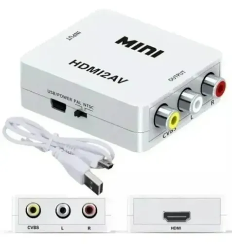Mini Conversor Hd Vídeo Hdmi X Av Rca - Hdmi2av