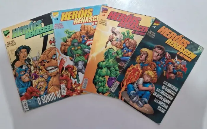 HQ Gibi Heróis Renascem: O Retorno - Minissérie completa em 04 edições Marvel Comics