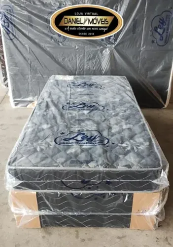 Cama Box Solteiro Espuma - BRINDE 01 TRAVESSEIRO