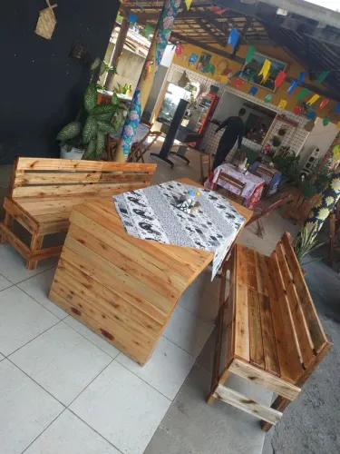 Palete mesas rústica. Fabricamos móveis feitos de Pallet, Pallets, palete e pinus.