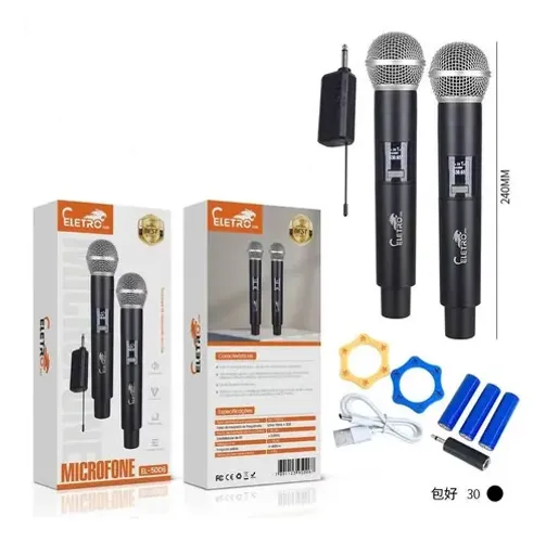 Microfone Sem Fio Eletro EL-5006 - Qualidade Profissional