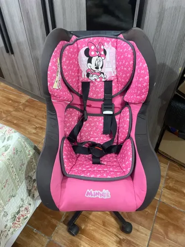 Cadeira Para Carro de 0 á 25kg Styll Baby - Disney Cor Preto e Rosa Minnie