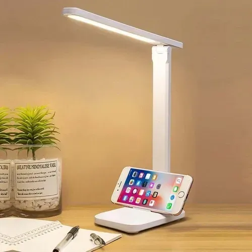 Luminária De Mesa Articulada Leitura Recarregável e Dobrável (Jk Eletrônicos)