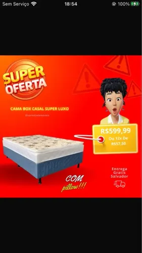 Cama de casal luxo 599,99