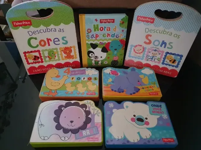 Coleção livros infantis da Fisher Price com 7 livros