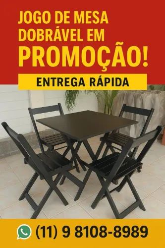 Mesa/Cadeiras/Dobráveis/bistrô/grande estoque