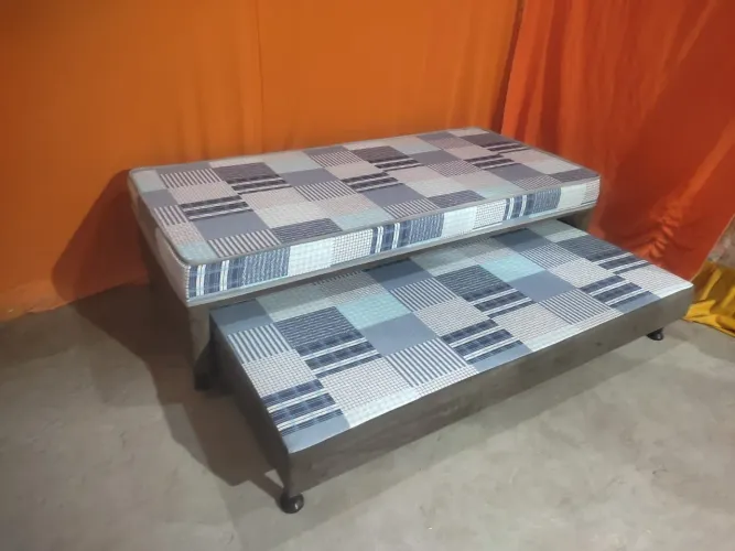 Cama Box de Solteiro com Cama Auxiliar