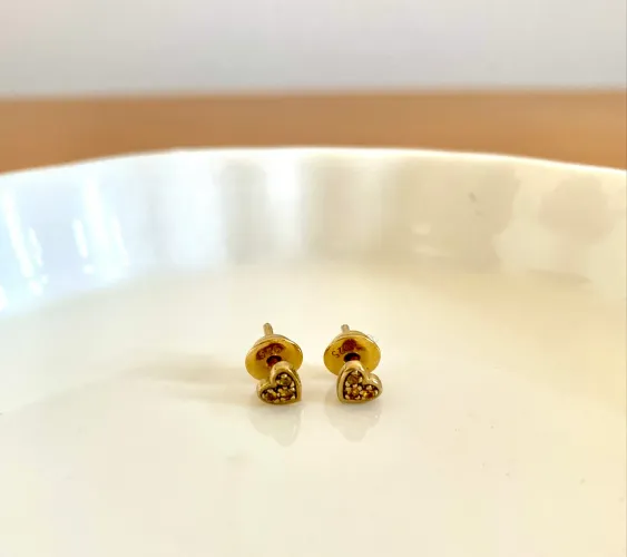 Brinco Coração Vivara Life Cravejado Joia