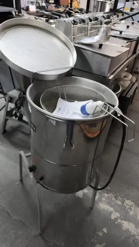 Fritadeira Industrial Elétrica Redonda 5000W 220V (Daniel)