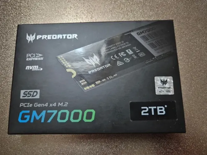SSD NVMe Acer Predator GM7000 2 TB - 7.400/6.700 - Dram Cache