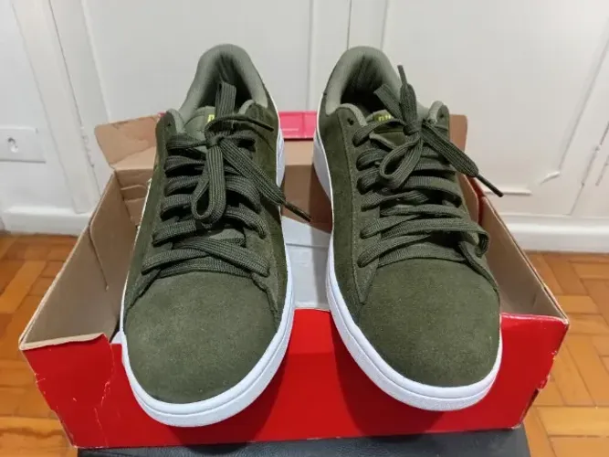 TÊNIS PUMA VERDE EM CAMURÇA TAMANHO 44 NOVO NA CAIXA!