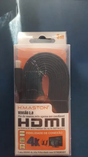 CABO HDMI DE ALTA VELOCIDADE COM ETHERNET H´MASTON NOVO LACRADO FRETE GRÁTIS PARA MACEIÓ